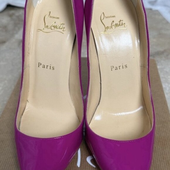 Christian Louboutin Pigalle Follies 120 Indian Rose 120mm Patent Heels - Picture 7 of 15